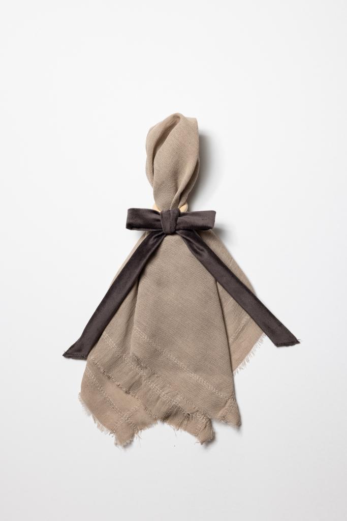 Servilletero Moño Velvet Café 